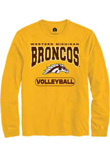 Rally Western Michigan Broncos Gold Volleyball Long Sleeve T Shirt