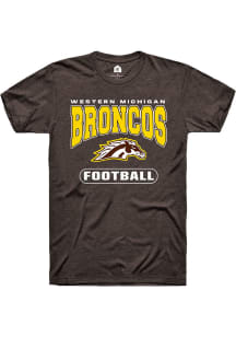 Rally Western Michigan Broncos Brown Football Short Sleeve T Shirt