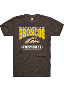 Rally Western Michigan Broncos Brown Football Short Sleeve T Shirt