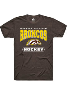 Rally Western Michigan Broncos Brown Hockey Short Sleeve T Shirt