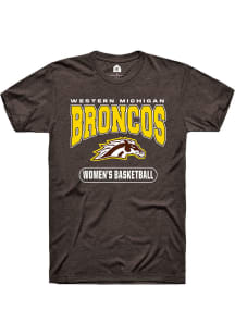 Western Michigan Broncos Brown Rally Womens Basketball Logo Short Sleeve T Shirt