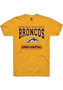 Western Michigan Broncos Gold Summit Sportswear Womens Basketball Short Sleeve T Shirt