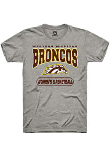 Western Michigan Broncos Grey Summit Sportswear Womens Basketball Short Sleeve T Shirt