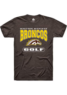 Rally Western Michigan Broncos Brown Golf Short Sleeve T Shirt