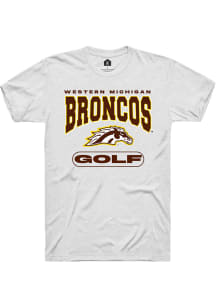 Rally Western Michigan Broncos White Golf Short Sleeve T Shirt
