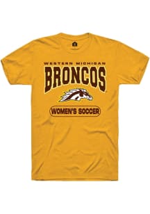 Western Michigan Broncos Gold Rally Womens Soccer Short Sleeve T Shirt