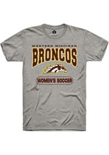 Western Michigan Broncos Grey Rally Womens Soccer Short Sleeve T Shirt