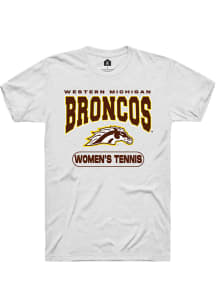 Rally Western Michigan Broncos White Womens Tennis Short Sleeve T Shirt