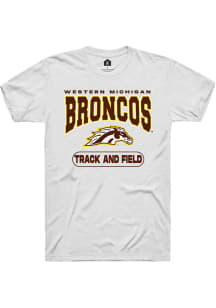 Rally Western Michigan Broncos White Track and Field Short Sleeve T Shirt
