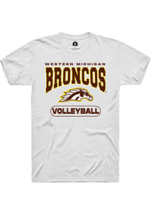 Rally Western Michigan Broncos White Volleyball Short Sleeve T Shirt