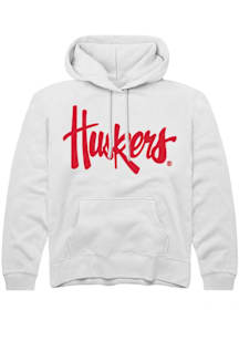 Summit Sportswear Nebraska Cornhuskers Youth White Alt Logo Long Sleeve Hoodie
