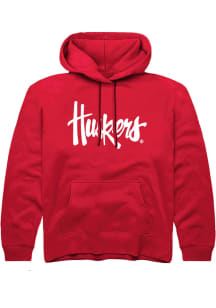 Youth Nebraska Cornhuskers Red Rally Alt Logo Long Sleeve Hooded Sweatshirt