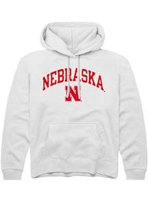 Summit Sportswear Nebraska Cornhuskers Youth White Arch Logo Long Sleeve Hoodie