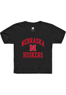 Youth Nebraska Cornhuskers Black Rally Number 1 Neutral Short Sleeve T-Shirt