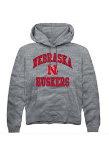 Summit Sportswear Nebraska Cornhuskers Youth Grey Number 1 Neutral Long Sleeve Hoodie