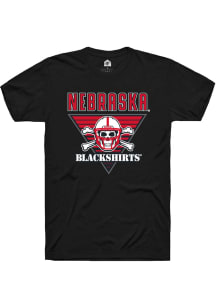 Nebraska Cornhuskers Black Rally Triangle Blackshirts Short Sleeve T Shirt