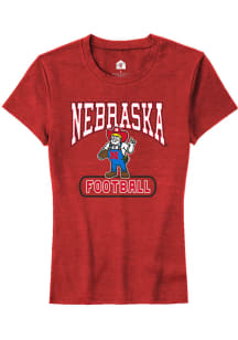 Rally Nebraska Cornhuskers Womens Red Herbie Pill Short Sleeve T-Shirt