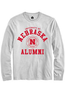 Rally Nebraska Cornhuskers White Alumni Arch Long Sleeve T Shirt