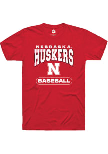Rally Nebraska Cornhuskers Red Baseball Short Sleeve T Shirt