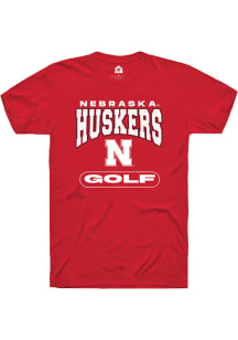 Rally Nebraska Cornhuskers Red Golf Short Sleeve T Shirt