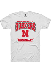 Rally Nebraska Cornhuskers White Golf Short Sleeve T Shirt