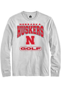 Rally Nebraska Cornhuskers White Golf Long Sleeve T Shirt