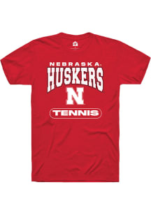 Rally Nebraska Cornhuskers Red Tennis Short Sleeve T Shirt