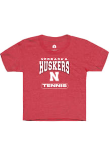 Rally Nebraska Cornhuskers Youth Red Tennis Short Sleeve T-Shirt