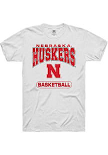 Summit Sportswear Nebraska Cornhuskers White Basketball Short Sleeve T Shirt