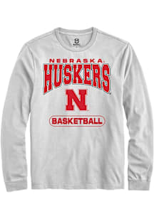 Summit Sportswear Nebraska Cornhuskers White Basketball Long Sleeve T Shirt