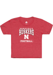 Rally Nebraska Cornhuskers Youth Red Football Short Sleeve T-Shirt