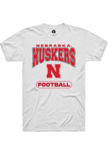Rally Nebraska Cornhuskers White Football Short Sleeve T Shirt