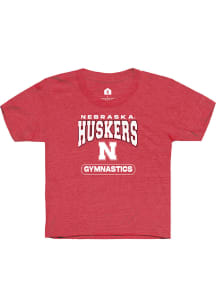 Rally Nebraska Cornhuskers Youth Red Gymnastics Short Sleeve T-Shirt