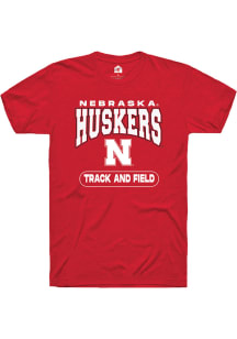 Rally Nebraska Cornhuskers Red Track and Field Short Sleeve T Shirt