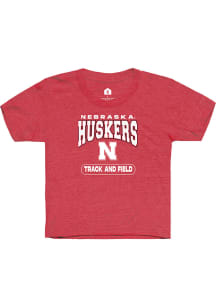Rally Nebraska Cornhuskers Youth Red Track and Field Short Sleeve T-Shirt