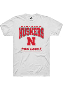 Rally Nebraska Cornhuskers White Track and Field Short Sleeve T Shirt