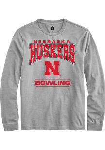 Mens Nebraska Cornhuskers Grey Rally Bowling Tee