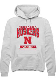 Mens Nebraska Cornhuskers White Rally Bowling Hooded Sweatshirt