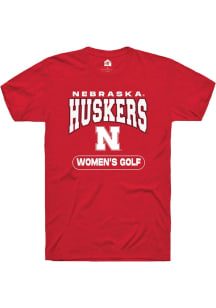 Nebraska Cornhuskers Red Rally Womens Golf Short Sleeve T Shirt