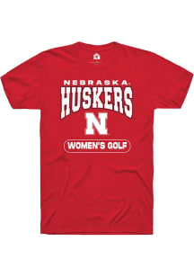 Nebraska Cornhuskers Cardinal Rally Womens Golf Short Sleeve T Shirt