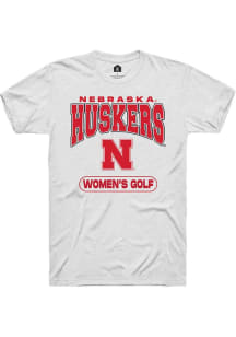 Nebraska Cornhuskers White Rally Womens Golf Short Sleeve T Shirt