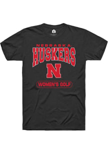 Nebraska Cornhuskers Black Rally Womens Golf Short Sleeve T Shirt