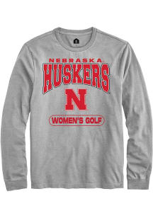 Mens Nebraska Cornhuskers Grey Rally Womens Golf Tee