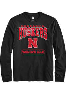 Mens Nebraska Cornhuskers Black Rally Womens Golf Tee