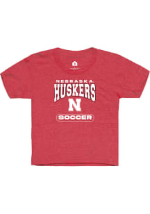 Rally Nebraska Cornhuskers Youth Red Soccer Short Sleeve T-Shirt