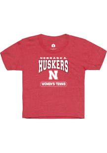 Rally Nebraska Cornhuskers Youth Red Womens Tennis Short Sleeve T-Shirt