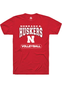 Rally Nebraska Cornhuskers Red Volleyball Short Sleeve T Shirt