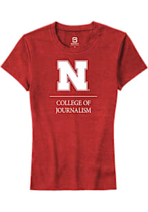 Summit Sportswear Nebraska Cornhuskers Womens Red College of Journalism and Mass Communications Sh..