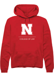 Rally Nebraska Cornhuskers Mens Red College of Law Long Sleeve Hoodie