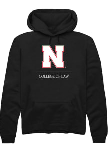 Rally Nebraska Cornhuskers Mens Black College of Law Long Sleeve Hoodie